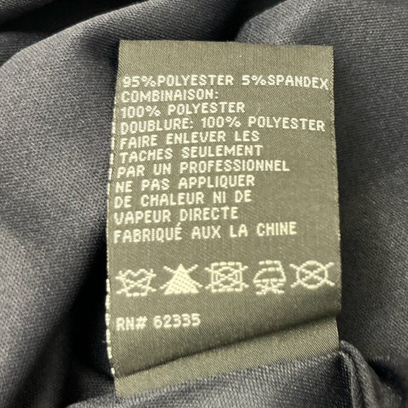 Betsy & Adam Navy Formal Gown Size 8 Gold Beaded Trim Cutout Halter Prom Pageant - Picture 14 of 15